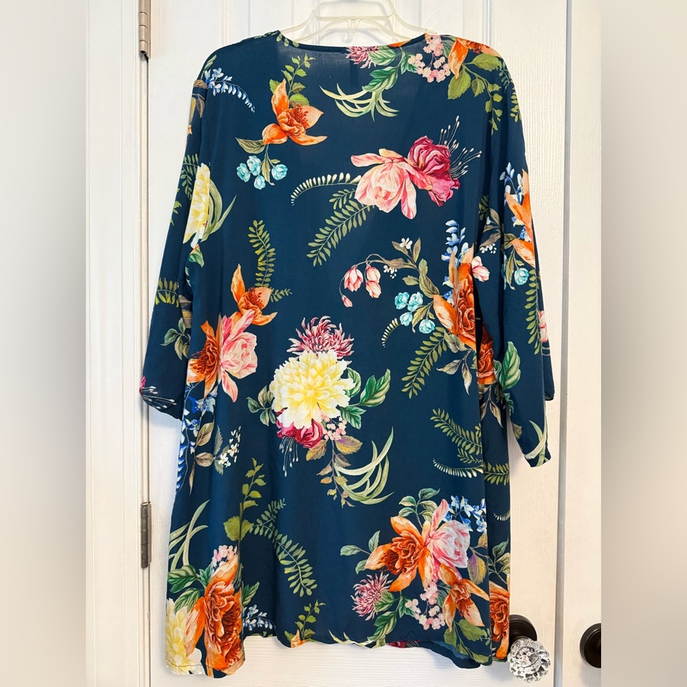 Jantzen Floral Kimono Swim Cover Up - Picture 2 of 9